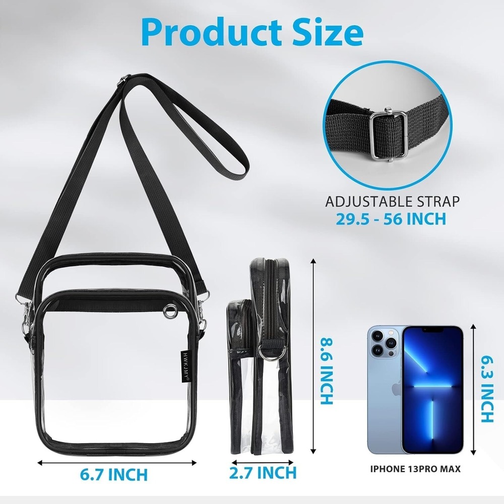 Clear Crossbody Bag for Concerts Festivals Sports Events - Picture 2 of 3